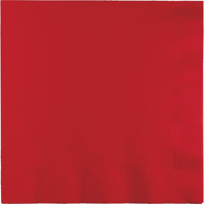 Touch of Color Paper Lunch Napkins, Classic Red, 150-Count